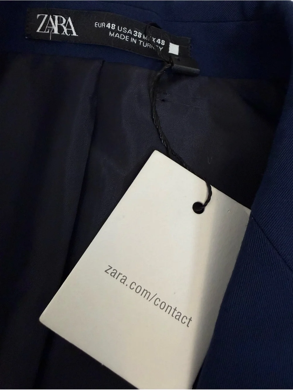 Zara Navy Slim Fit Blazer Sport Coat Men’s 38R NWT